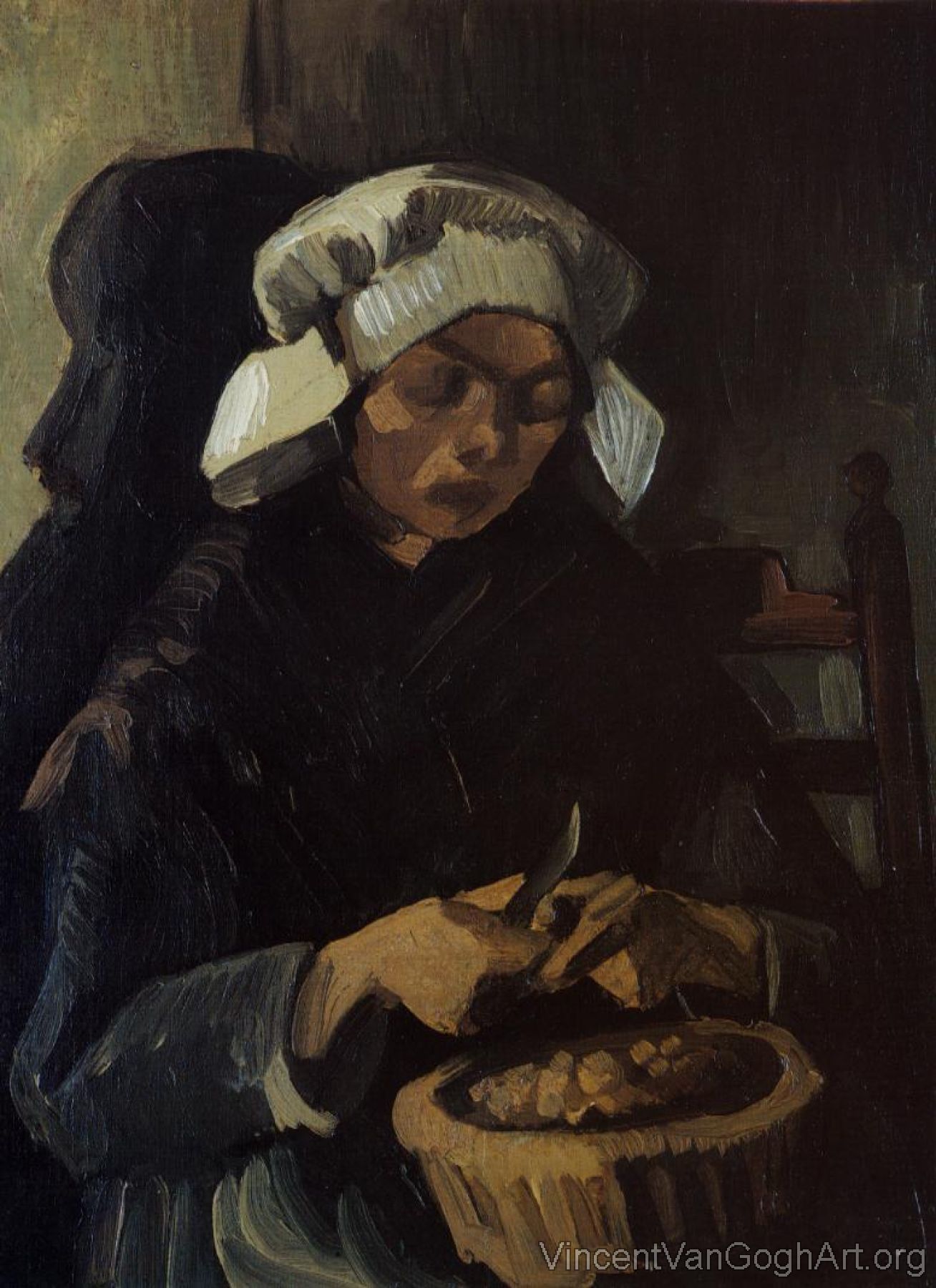 Peasant Woman Peeling Potatoes, Neunen